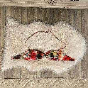 Floral multi colored bikini top